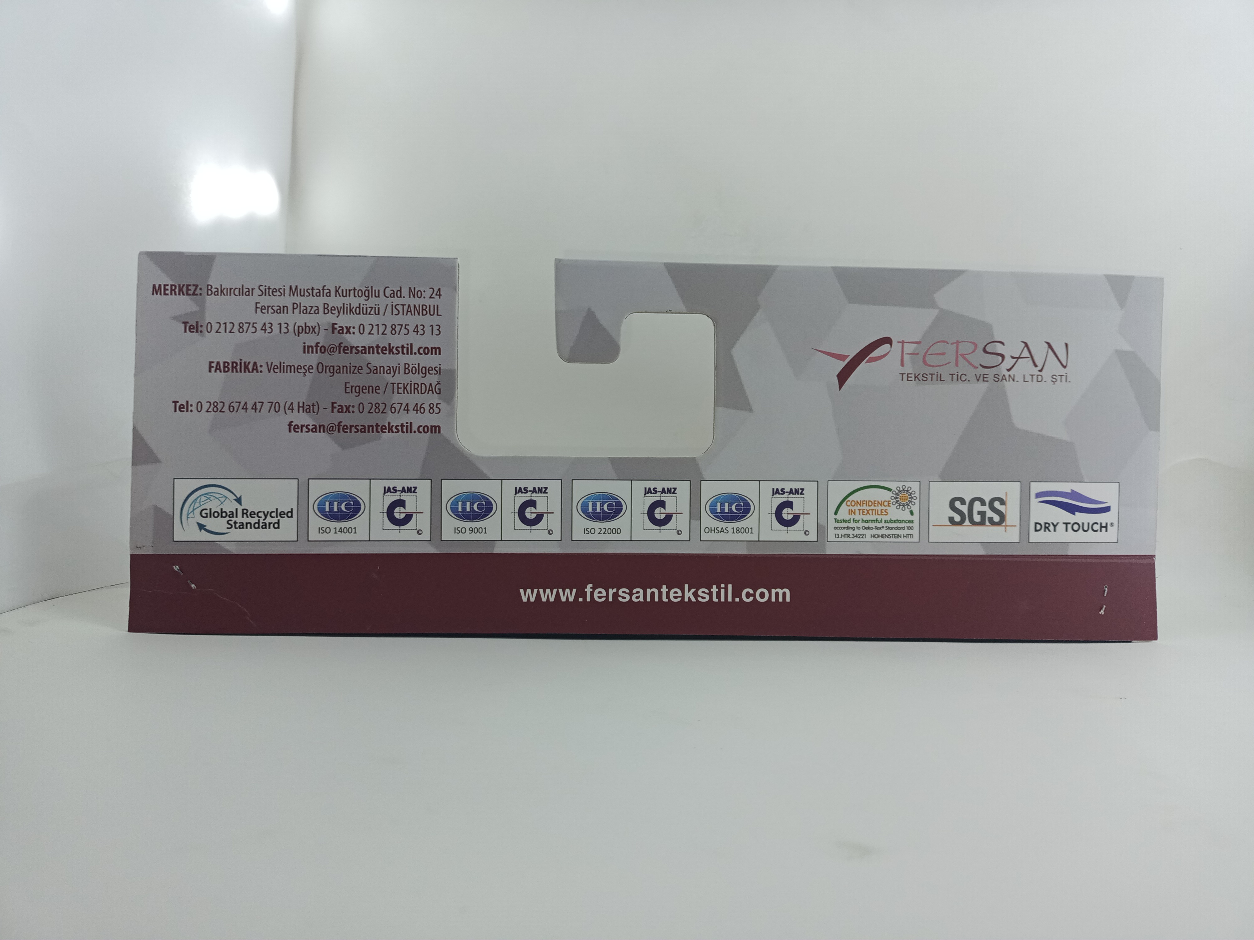 Kumaş kartelası